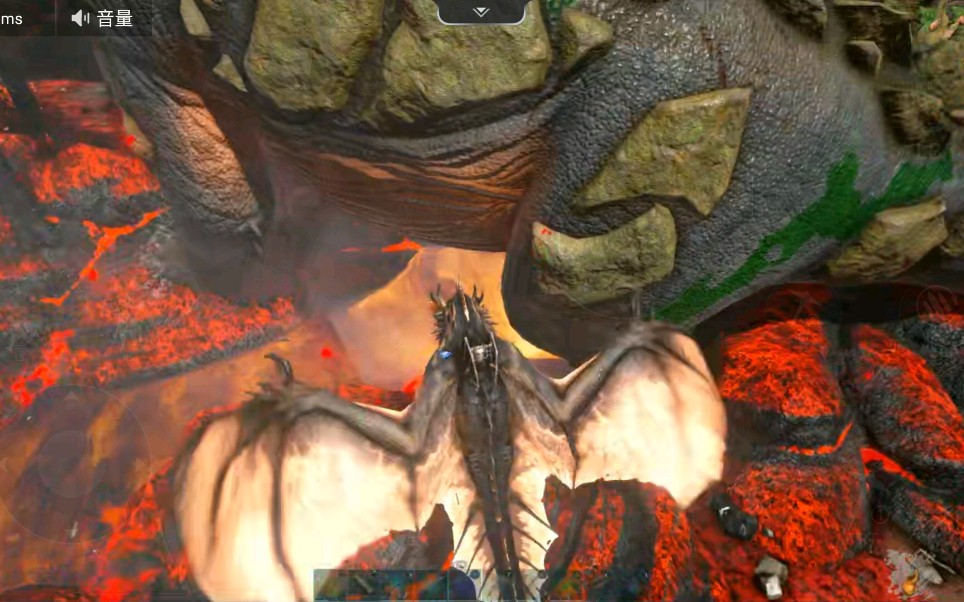 水晶岛也有泰坦龙,这是可以岩浆泡脚的硬汉龙