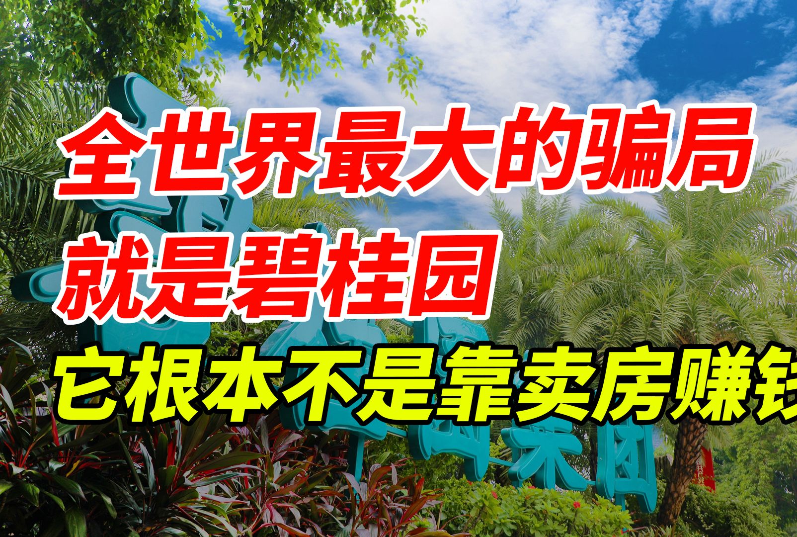 全世界最大的骗局就是碧桂园,它根本不是靠卖房赚钱的哔哩哔哩bilibili