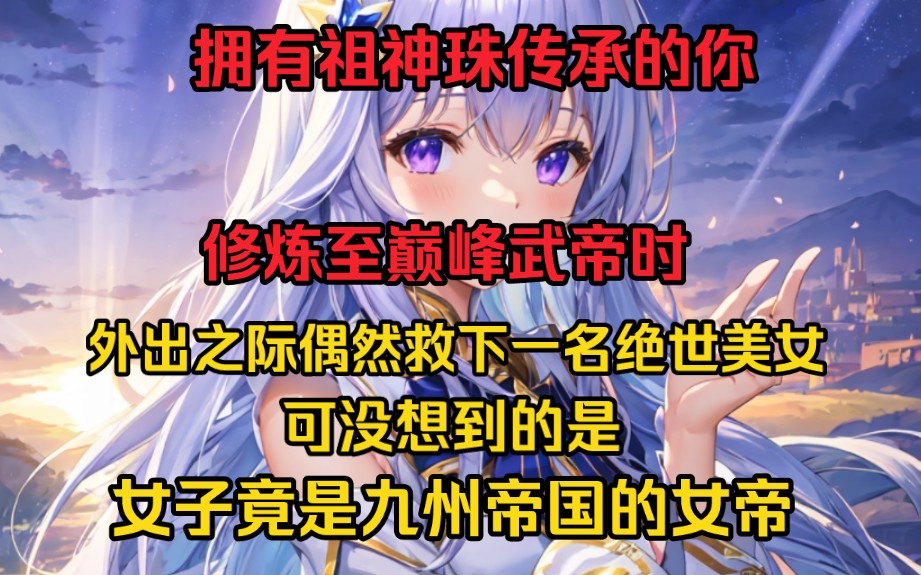 [图]拥有祖神珠传承的你，修炼至巅峰武帝时。外出之际偶然救下一名绝世美女！可没想到的是女子竟是九州帝国的女帝！！