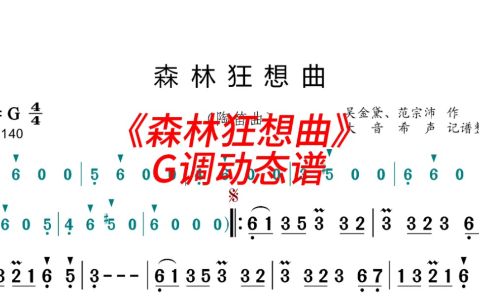 《森林狂想曲》G调动态伴奏谱哔哩哔哩bilibili