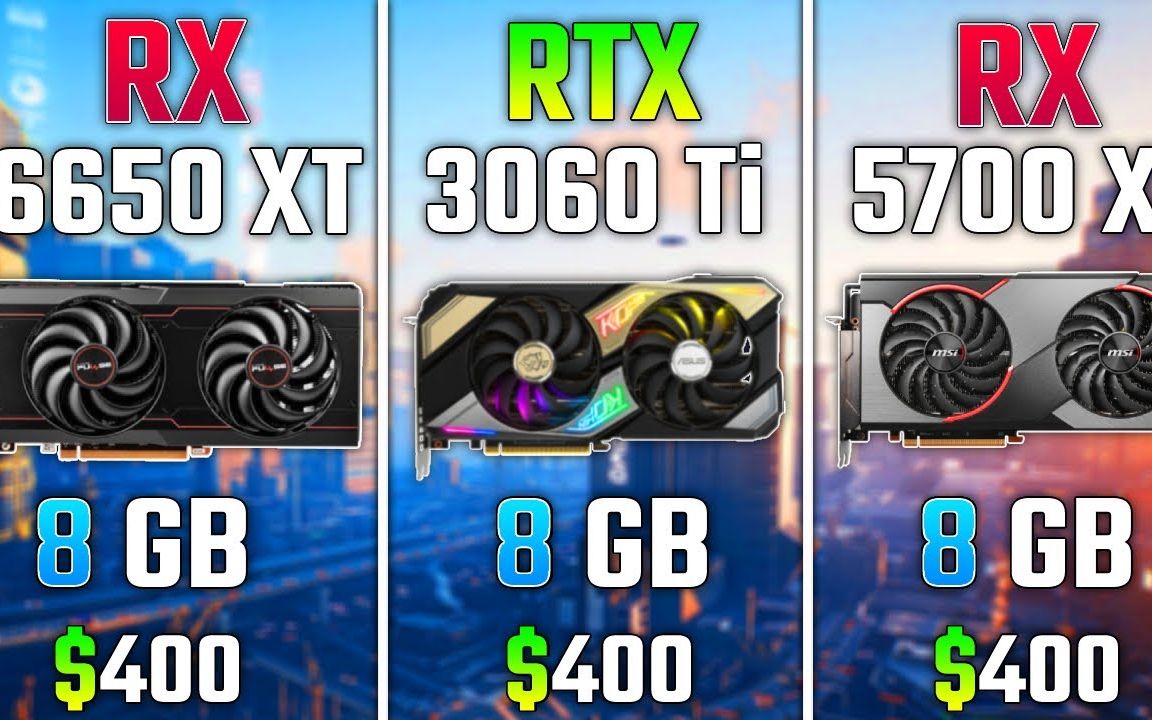 rx 6650 xt vs rtx 3060 ti vs rx 5700 xt