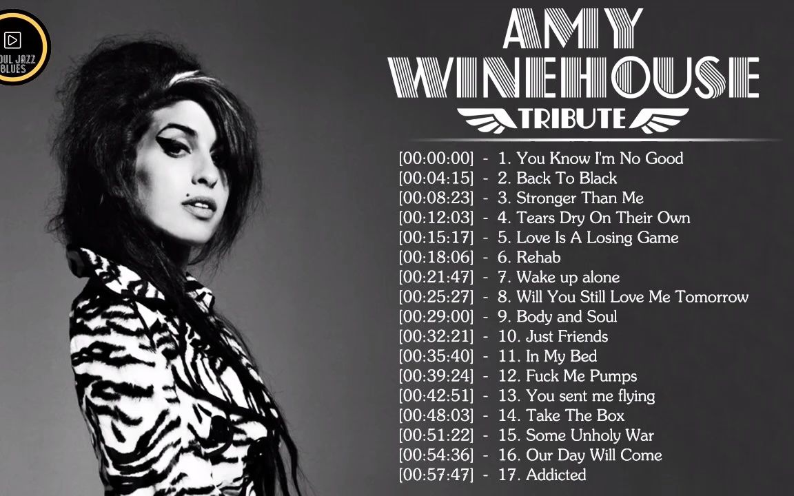 [图]艾米·怀恩豪斯 英国歌手和词曲作家 Amy Winehouse Greatest Hits Full Album - Best Songs