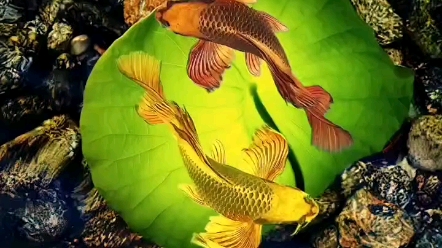 水为财,鱼为灵,锦鲤乃瑞祥之兆,2022心想事成,财运亨通.