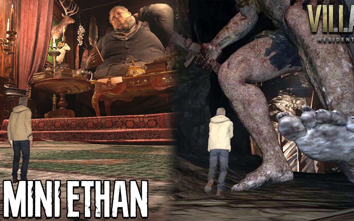 八尺夫人对战八寸伊森 生化8沙雕mod_生化危机