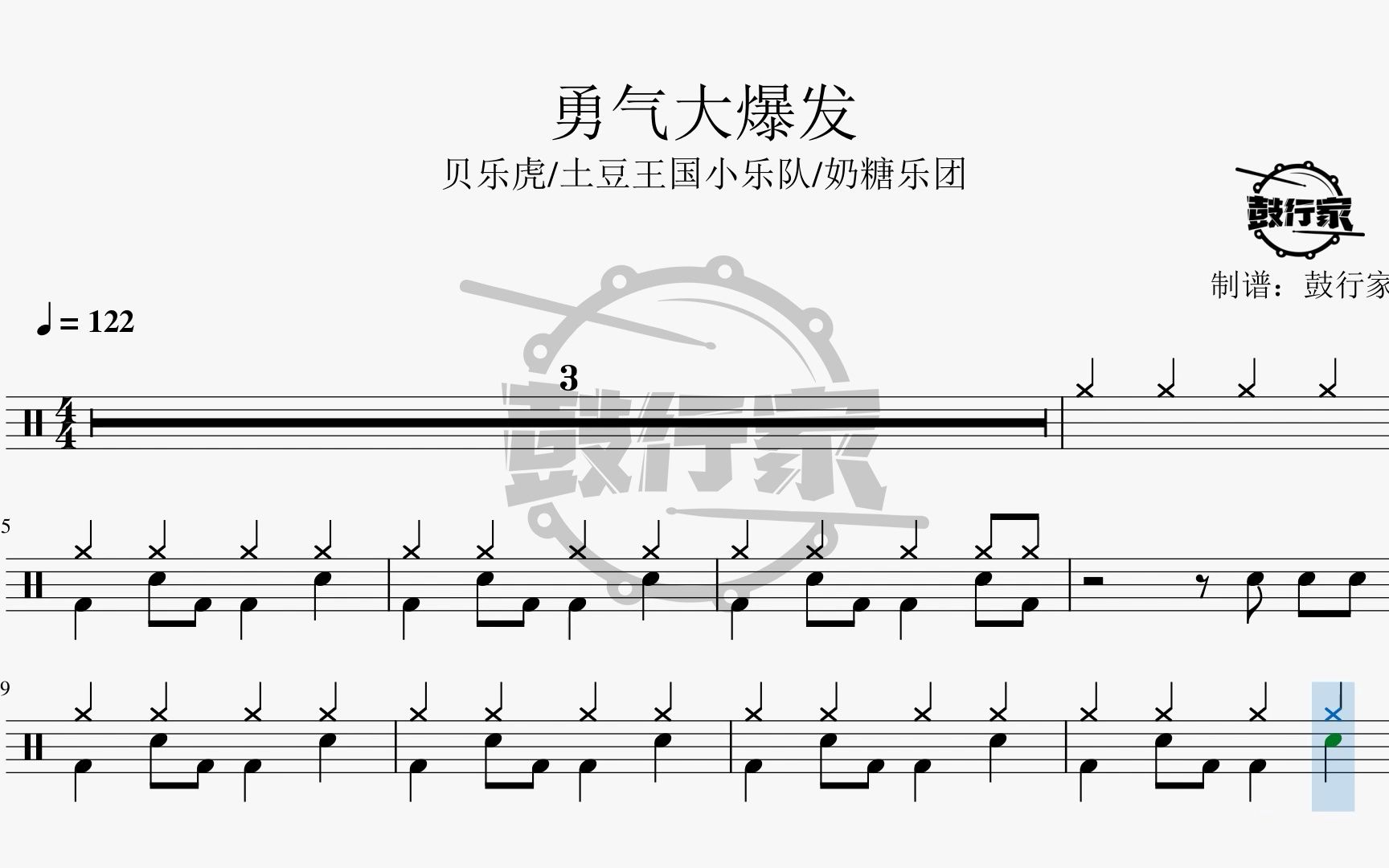 【鼓行家】勇氣大爆發 - 貝樂虎/土豆王國小樂隊/奶糖樂團 架子鼓