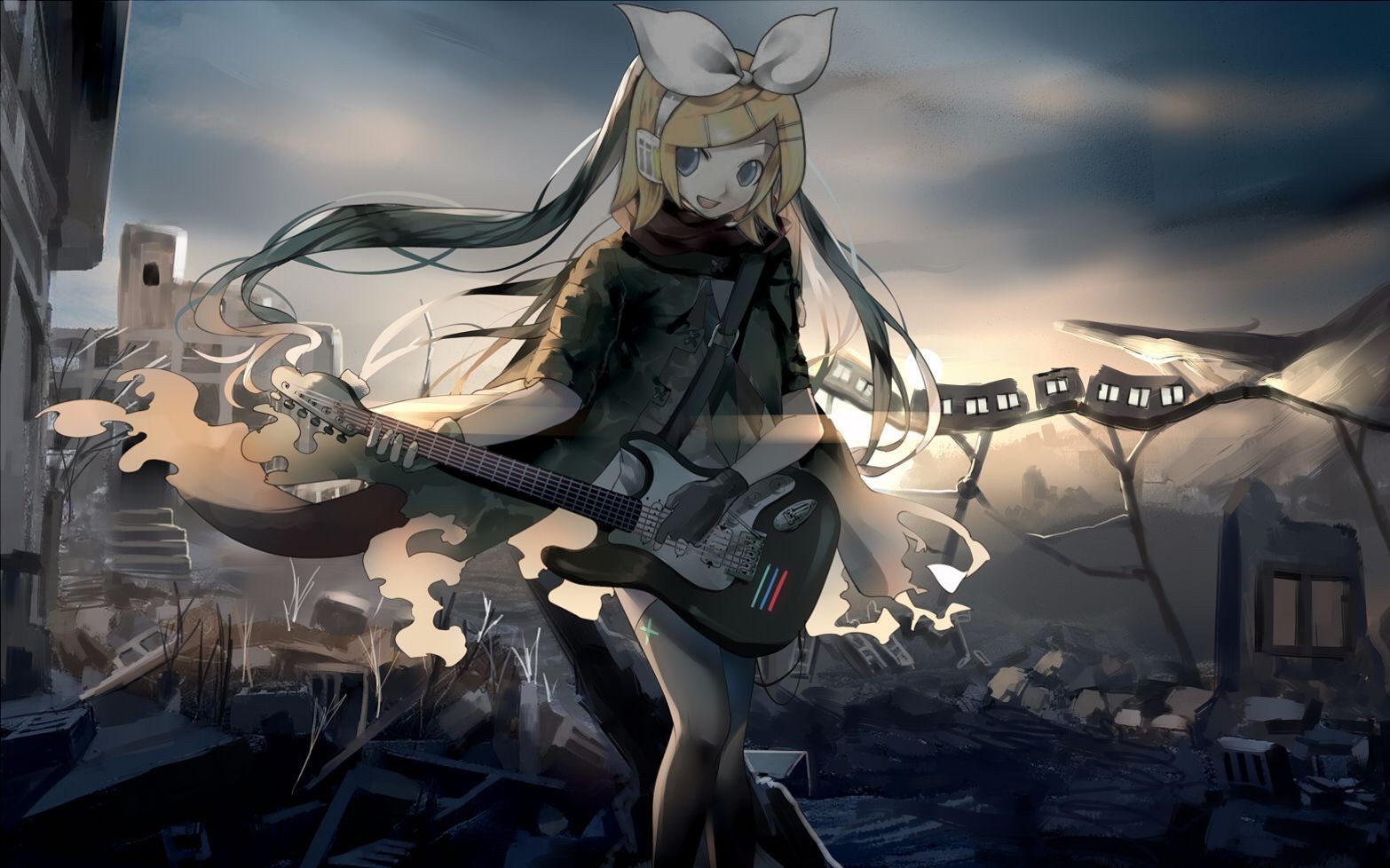 【镜音铃act2 append】世末歌者(日语ver.)【vocaloid with tunelab】