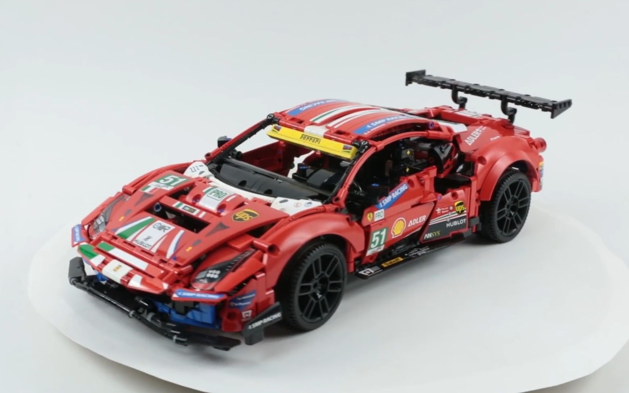 brickbuilder速拼視頻樂高科技42125法拉利488gteafcorse51