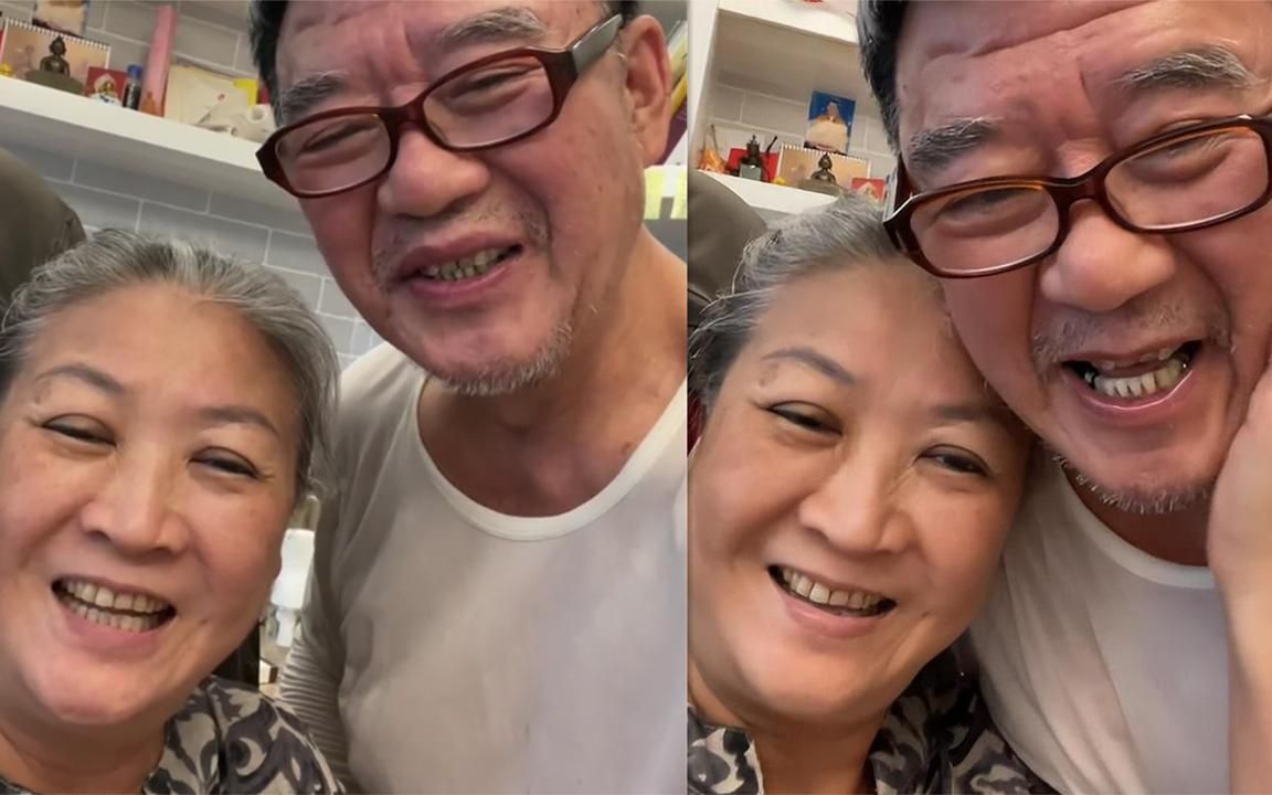 李立群61岁老婆罕露面,林丽钦白发超朴素,把老婆当宝狂撒狗粮