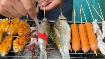 这鱼钓的太爽了，边钓边烤，家都不想回了
