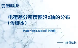 Tải video: 电荷差分密度图沿z轴的分布（含脚本）| Materials Studio 华算科技-MS杨站长