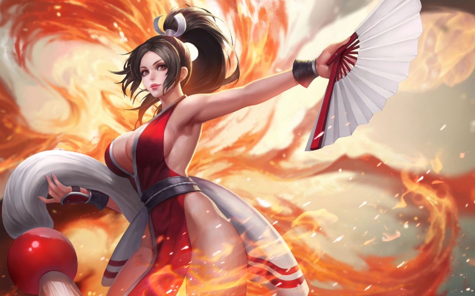 奇了怪了!这个火舞的扇子没空过!