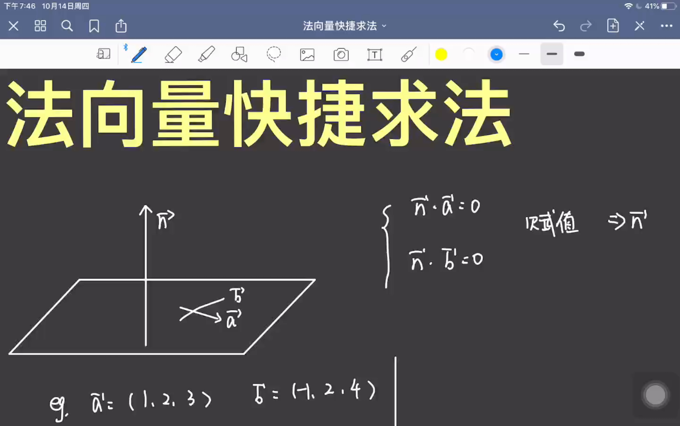 法向量快捷求法哔哩哔哩bilibili