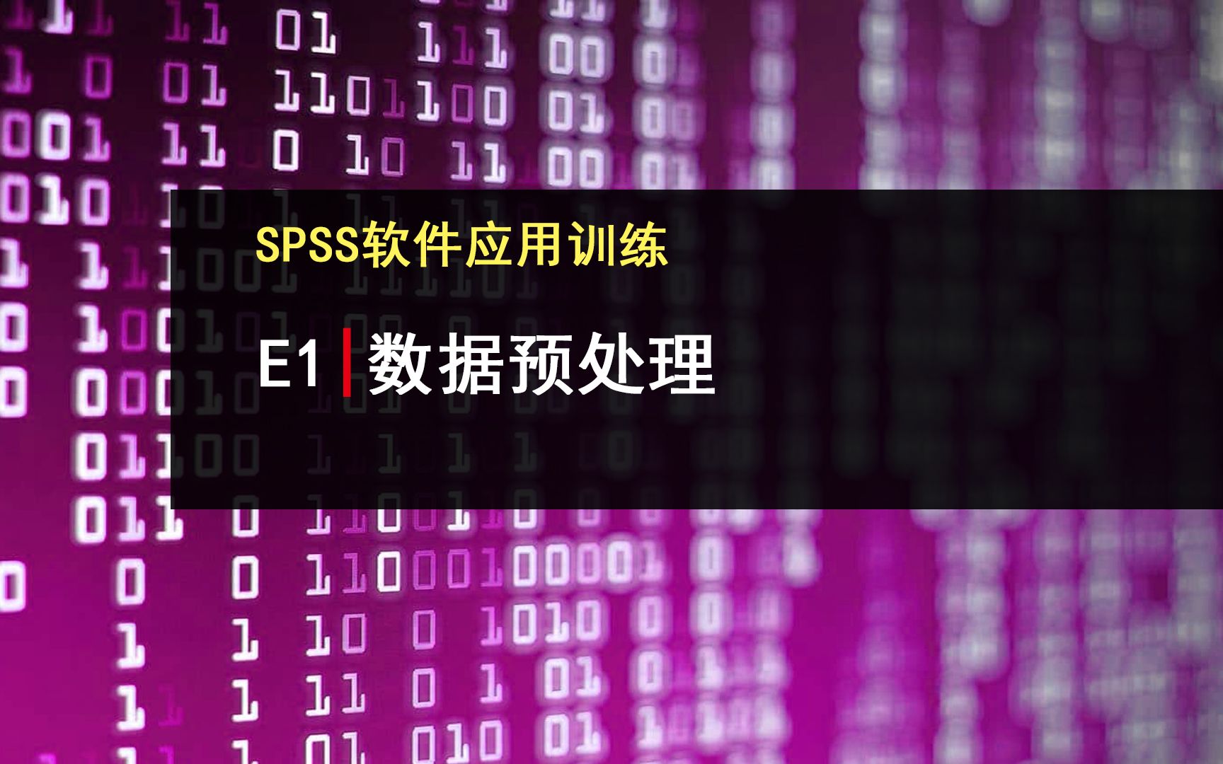 [图]SPSS软件应用训练 1.1软件界面介绍