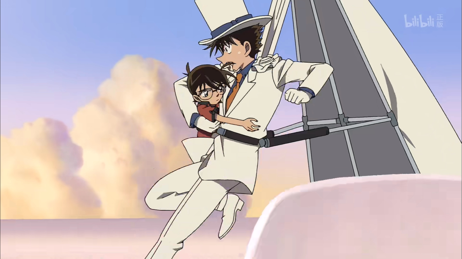 天空的遇难船|基德&柯南 名场面_哔哩哔哩_bilibili