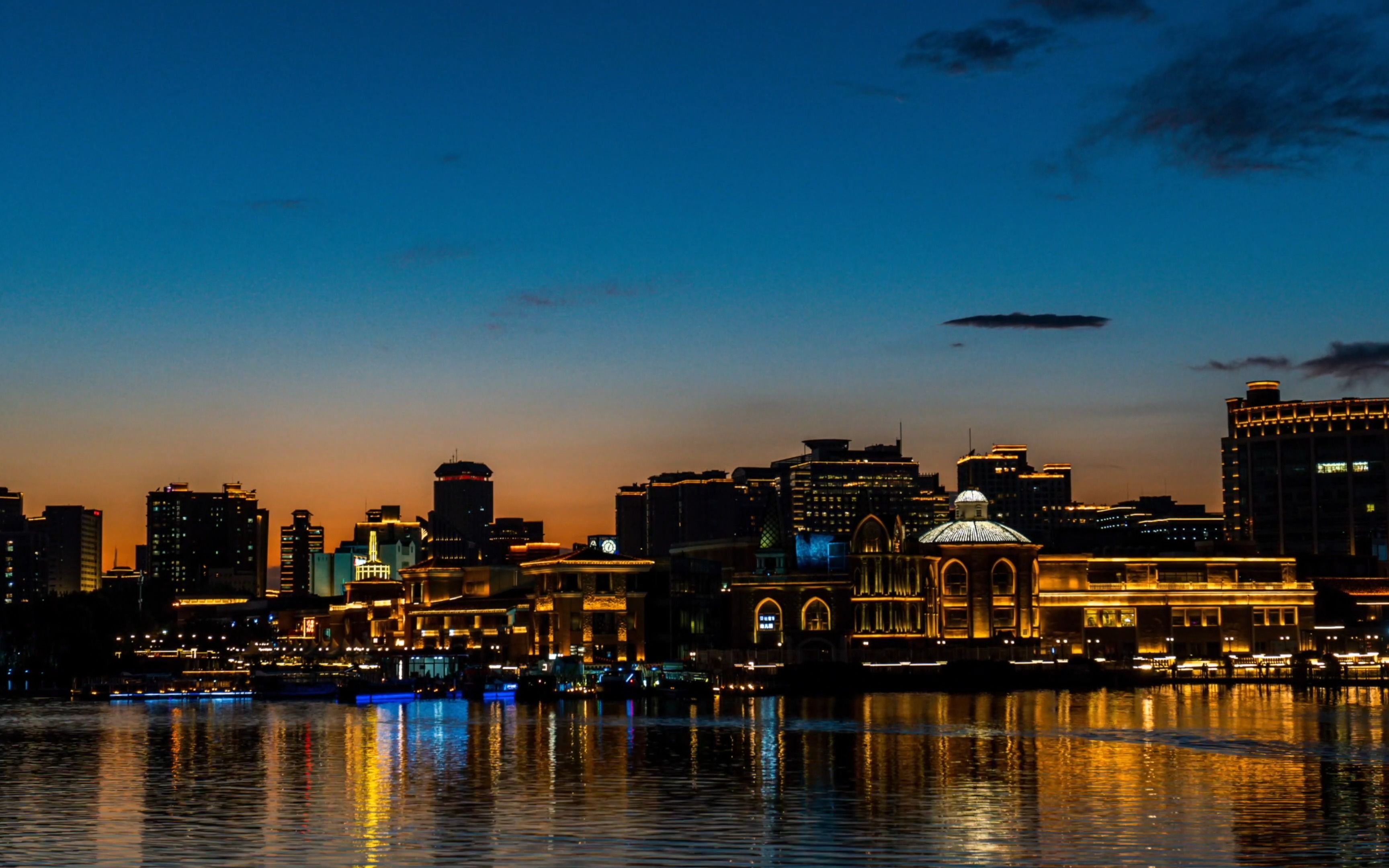 索尼a6400,北京朝阳公园视角的蓝色港湾延时4k