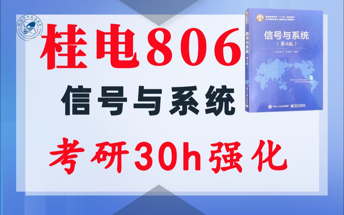 【桂电806】徐亚宁信号与系统考研课重点知识点勾画(讲义齐全)配套30h课程桂林电子科技大学806电子信息通信考研信号与系统考研速成吴大正苏启常...