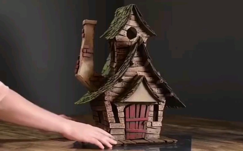 用纸箱子做的精致小房子简直美艳不可方物