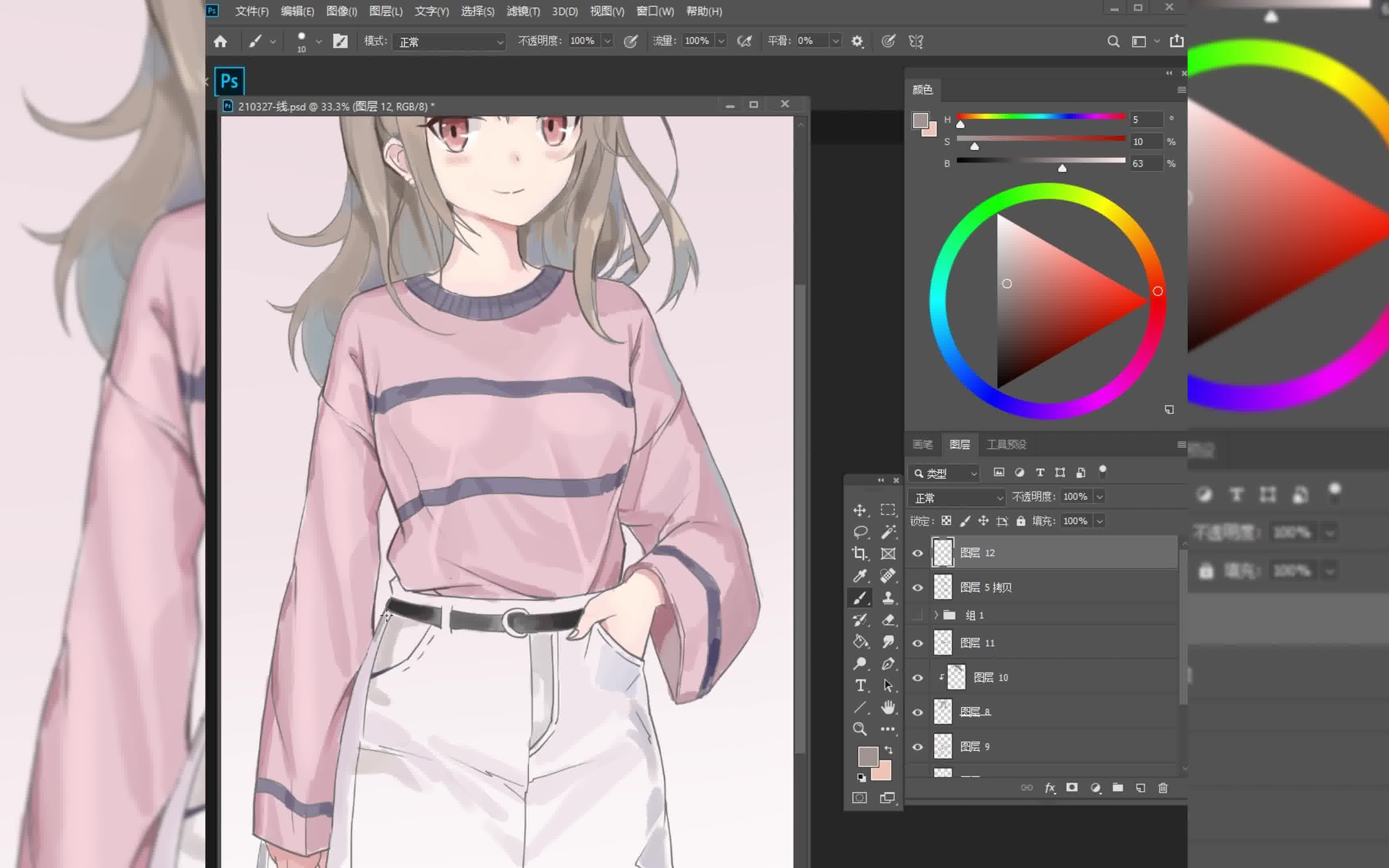 【原速板绘教程】从0教会你一个日漫少女怎么上色!