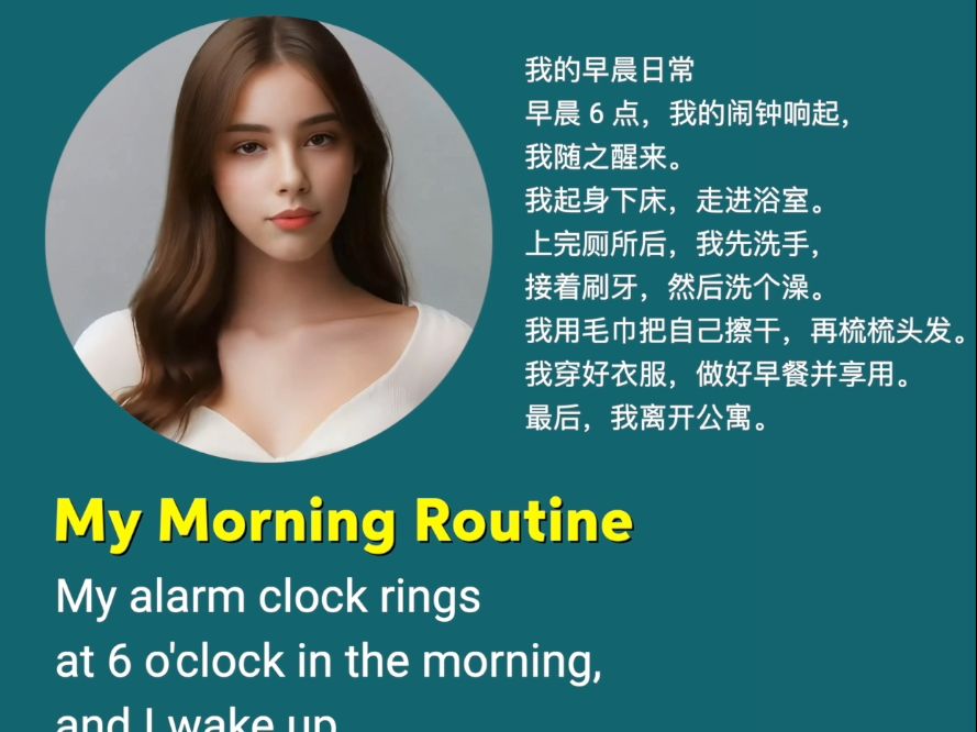 My Morning Routine 我的早晨日常,英文常用表达.哔哩哔哩bilibili