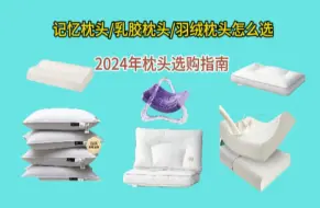 Download Video: 2024年枕头推荐/记忆枕头、乳胶枕头、羽绒枕头和功能性枕头怎么选