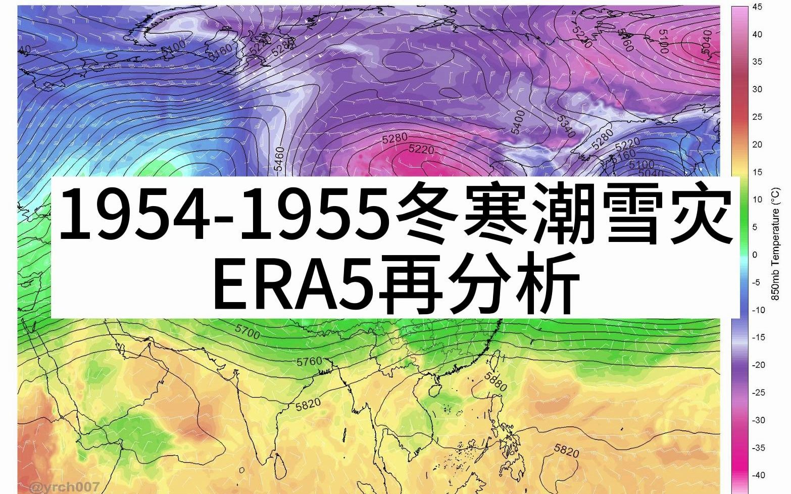 19541955冬寒潮雪灾再分析资料哔哩哔哩bilibili