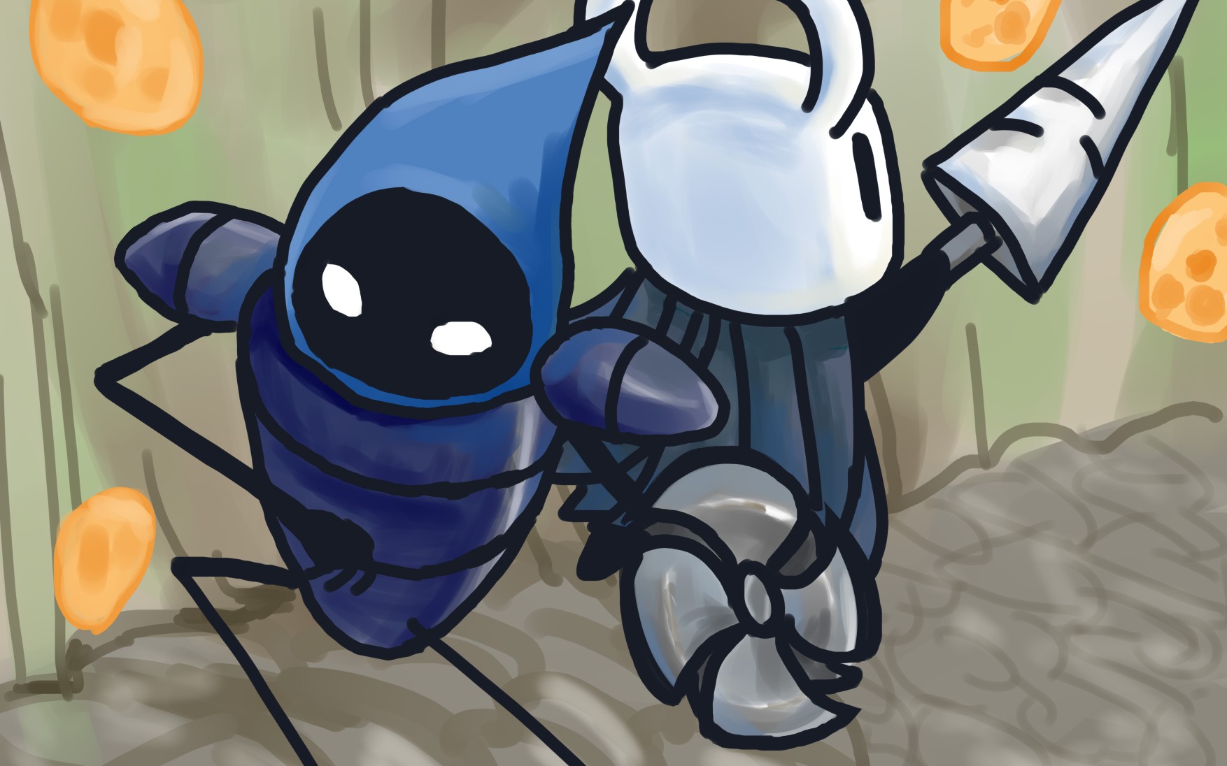 【空洞骑士/手书】小圆盾提索的护身符花花