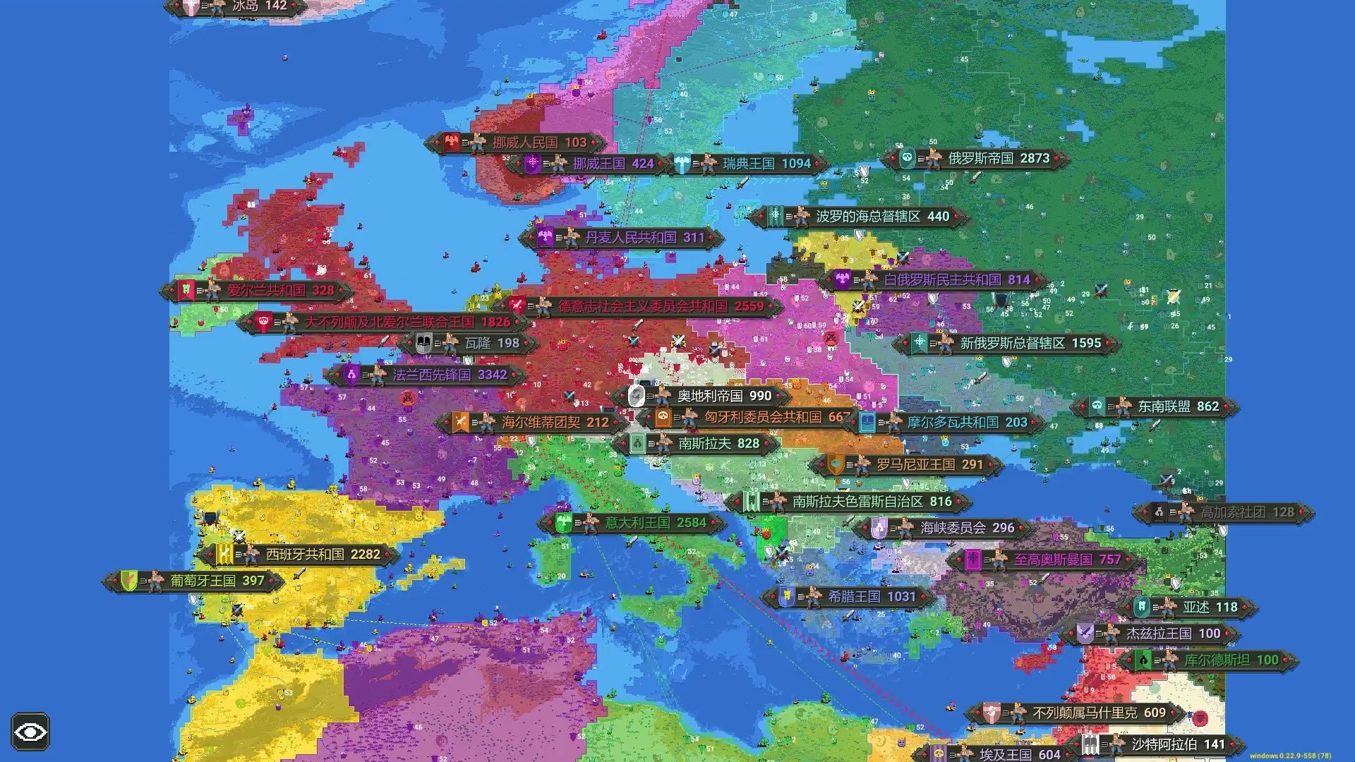 【worldbox】世界盒子赤潮欧洲看海