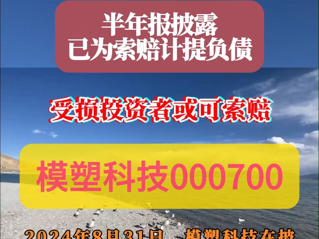 模塑科技000700索赔提示:公司已为投资者索赔计提负债哔哩哔哩bilibili