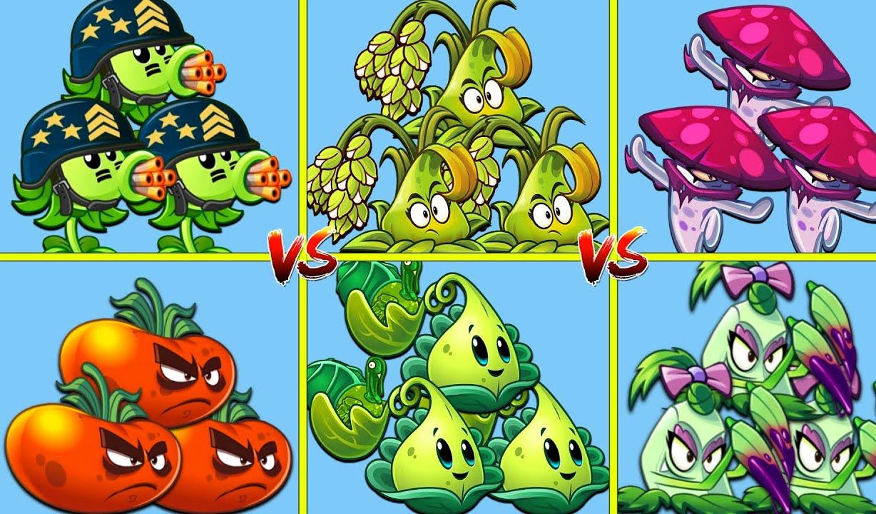 pvz2 - 6种满级植物最强的战斗 - 谁将拔得头筹?