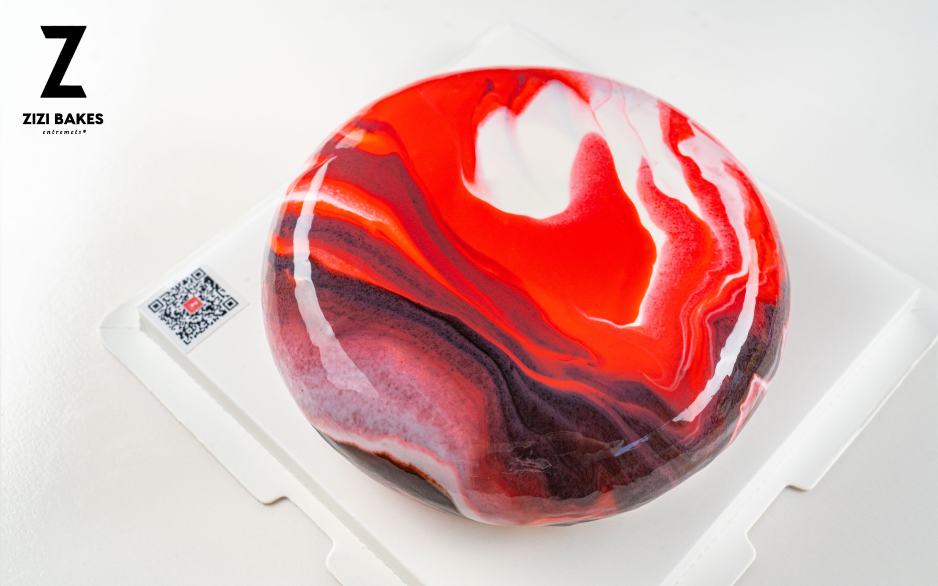 zizibakes法国慕斯蛋糕淋面展示