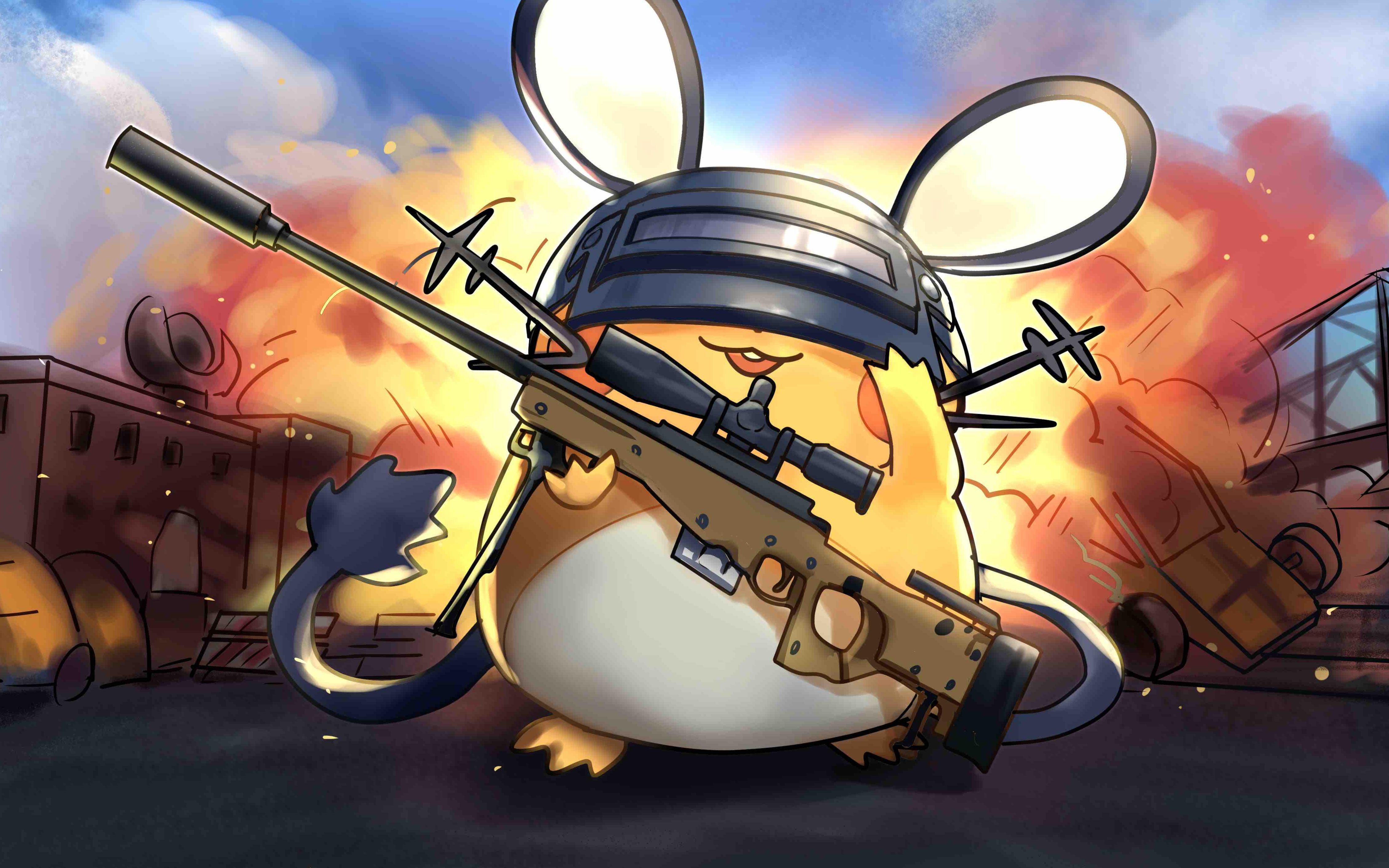 当咚咚鼠拿起98k时整个世界都变了