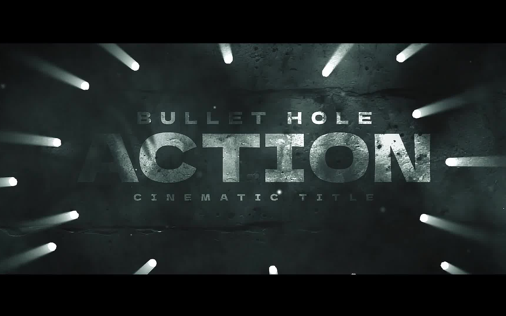 ae模板-弹孔效果的电影字面 演职人员表 好莱坞电影预告模板电视剧