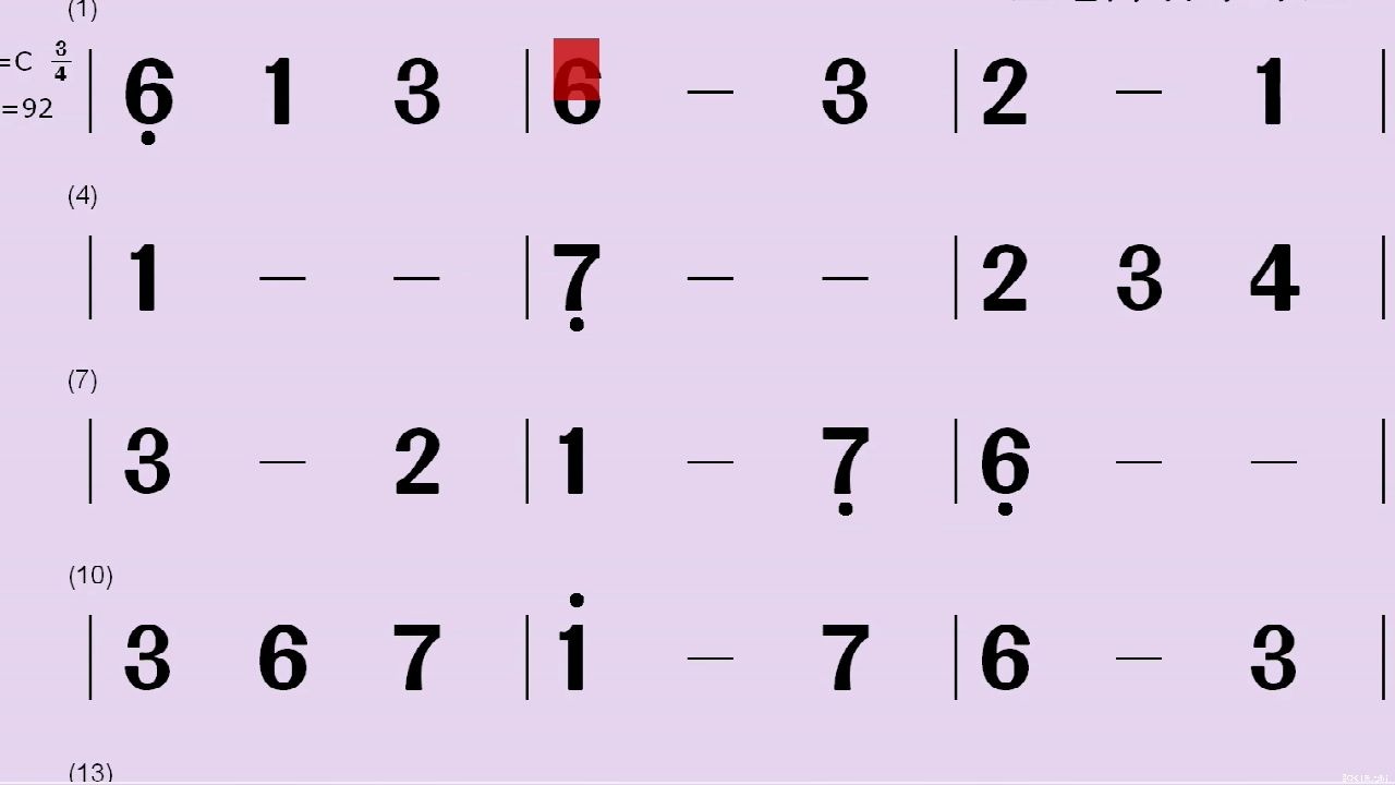 听音模唱39——四三拍a自然小调视唱曲两种速度强化练习