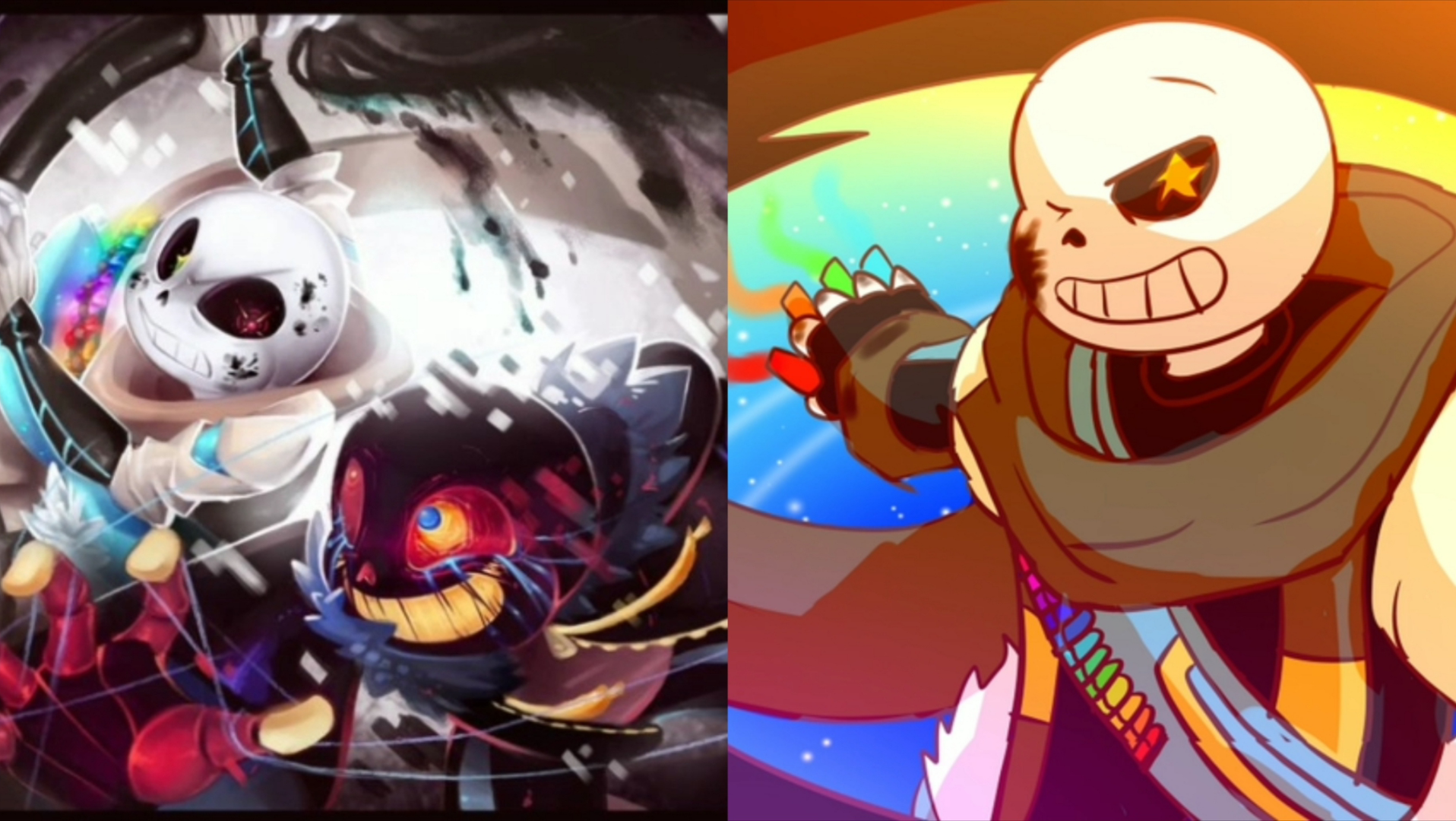 【神曲】如果把两种 to ink!sans的bgm放在一起听会怎样?