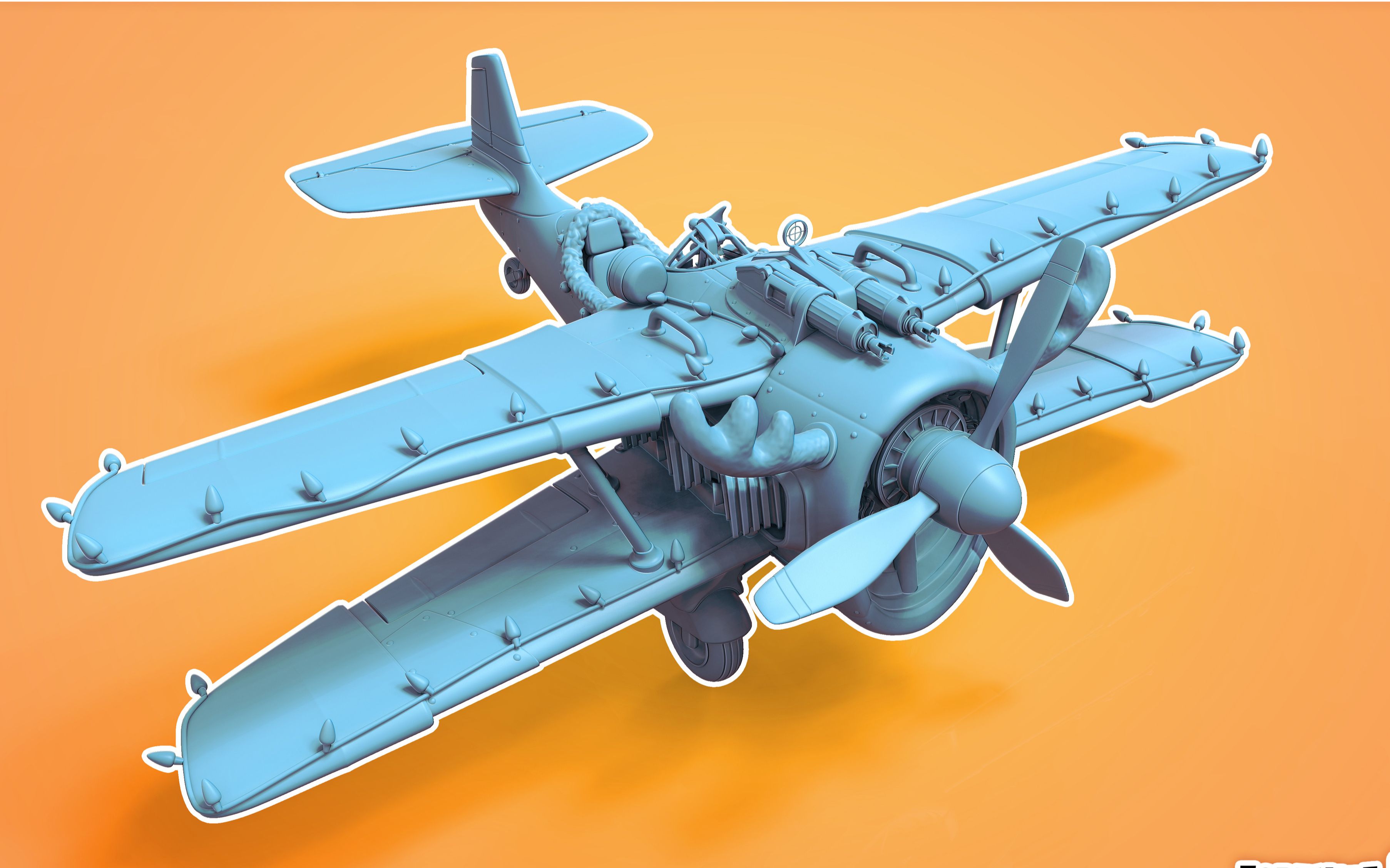 次世代卡通飞机模型制作讲解