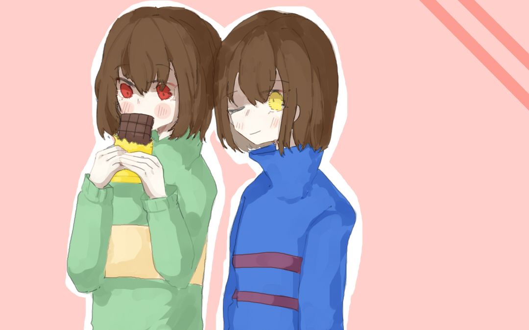 undertale人类组百合图片