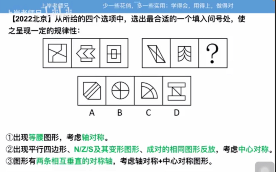 图形推理小白课对称轴的考点1对称轴的分类哔哩哔哩bilibili