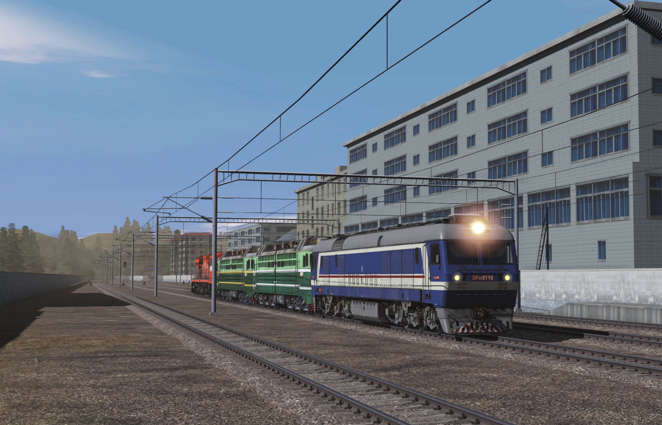 【实况模拟列车2022】附挂限速50机车两台