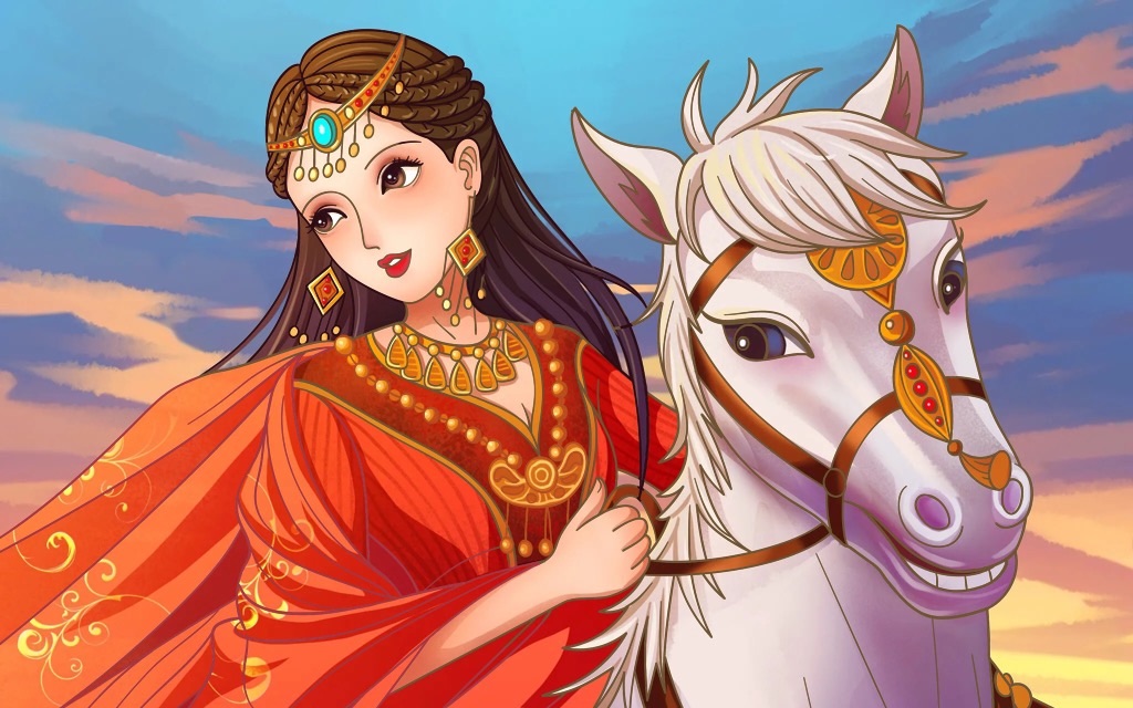骑马美少女