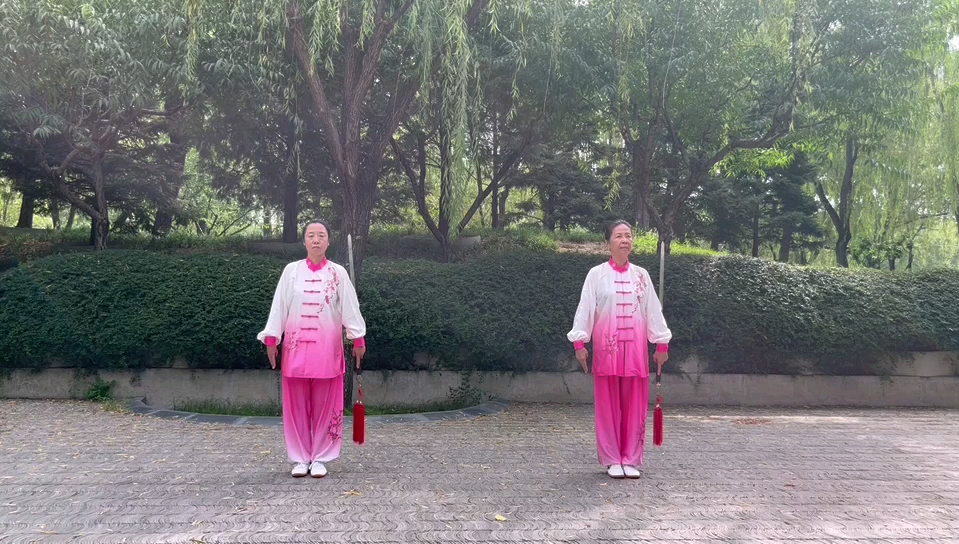 长河太极(12)_酷暑中练习的32式太极剑