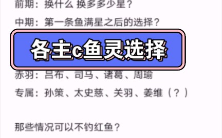 【鱼灵选择】咸鱼之王所有主c各阶段鱼灵选择手机游戏热门视频