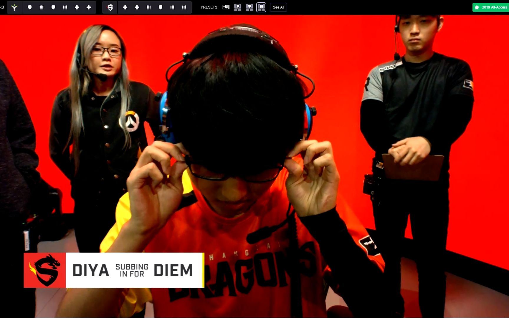 diya 上场! 上海龙之队 vs 休斯顿神枪手队 diya 视角