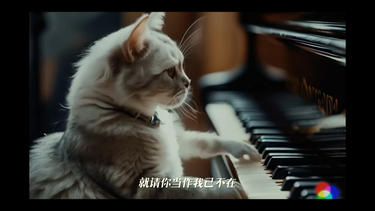 小猫老弟弹钢琴