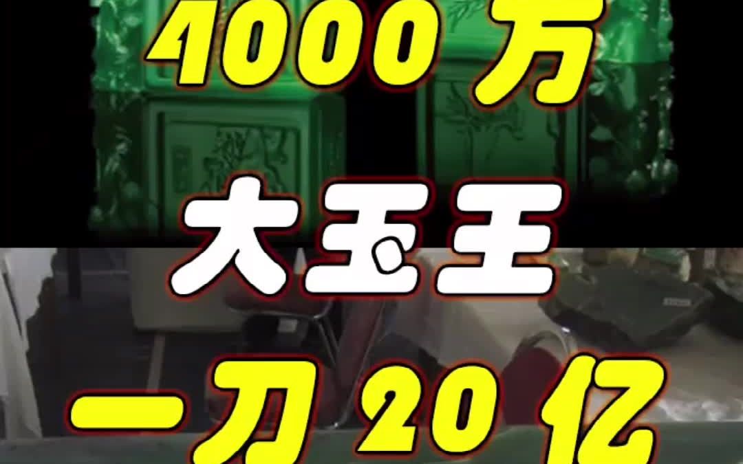 翡翠王:4000万原石原价出售没人问津,一刀切开估算20亿哔哩哔哩bilibili