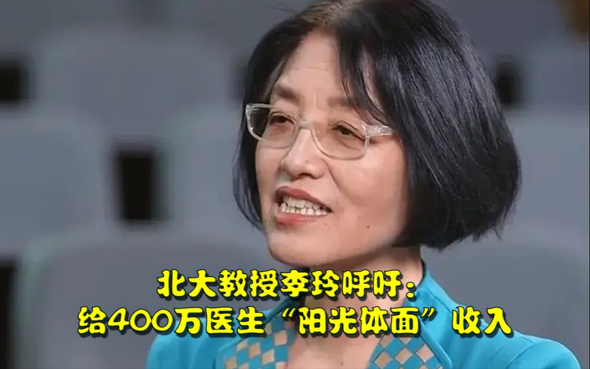 北大教授李玲呼吁:给400万医生“阳光体面”收入,不再通过开药开检查搞创收哔哩哔哩bilibili