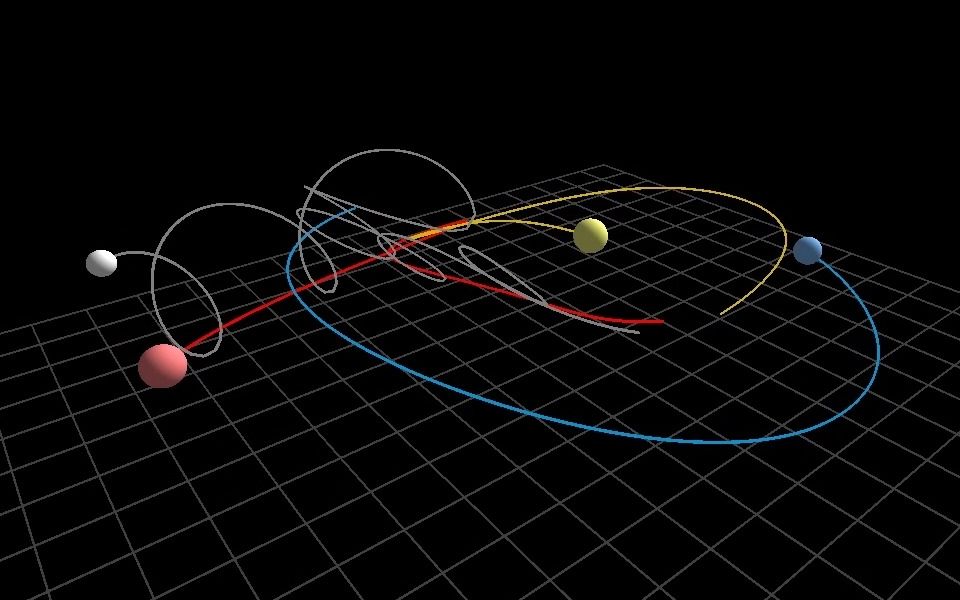 三体运动模拟 含行星修正版