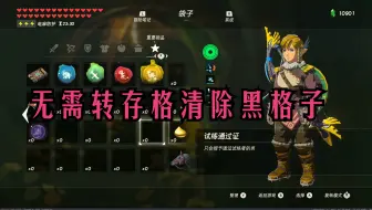 塞尔达传说——不需要卡转存格就可以清除黑格子和多余重要物品的简易方法【模拟器和破解机适用】