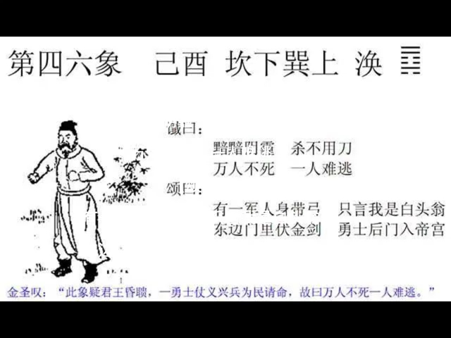 [图]推背图46象，8341决定历史的时刻，勇士后门入帝宫