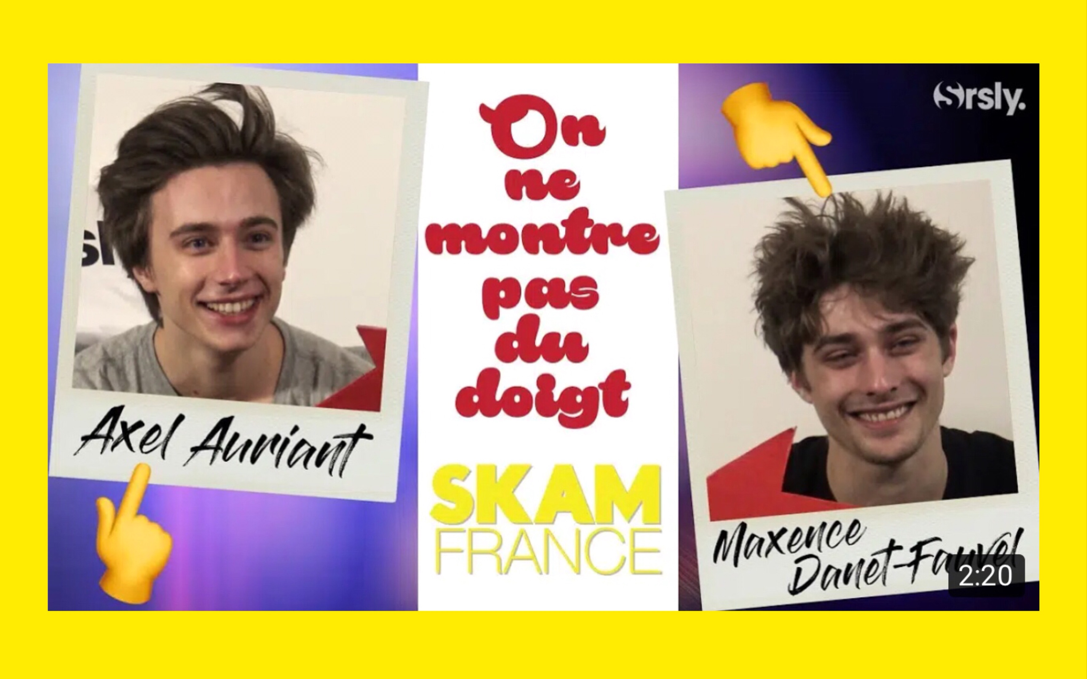 【skam france】axel與maxence的好友問答 hq | interview bff