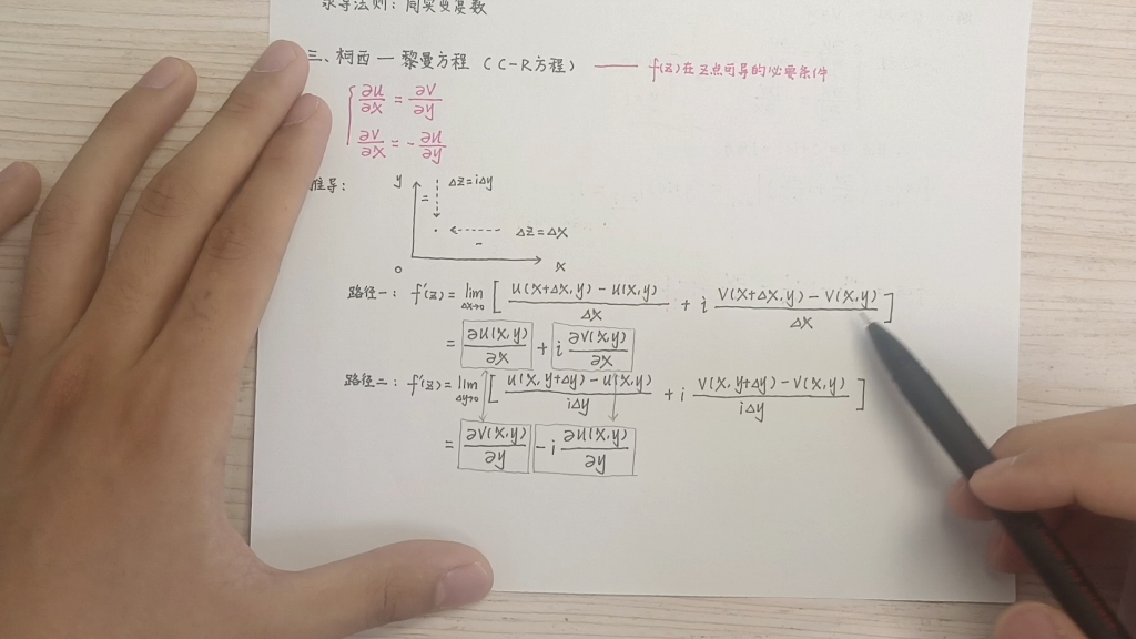 复变函数(速成版)柯西黎曼方程哔哩哔哩bilibili